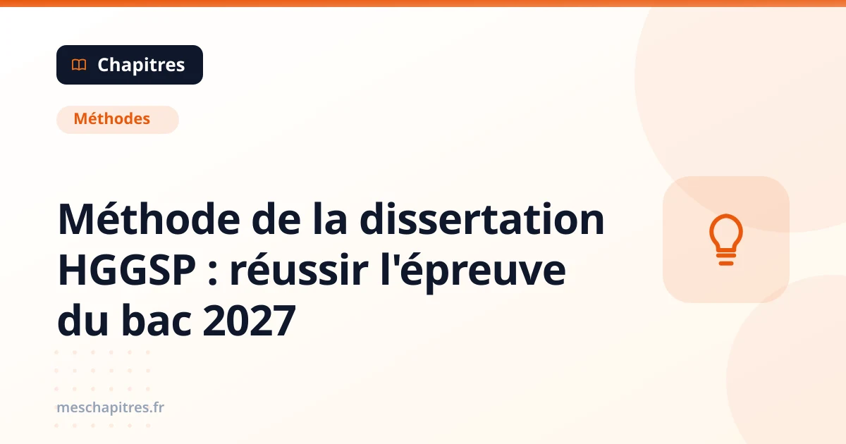 Méthode de la dissertation HGGSP : réussir l'épreuve du bac 2027