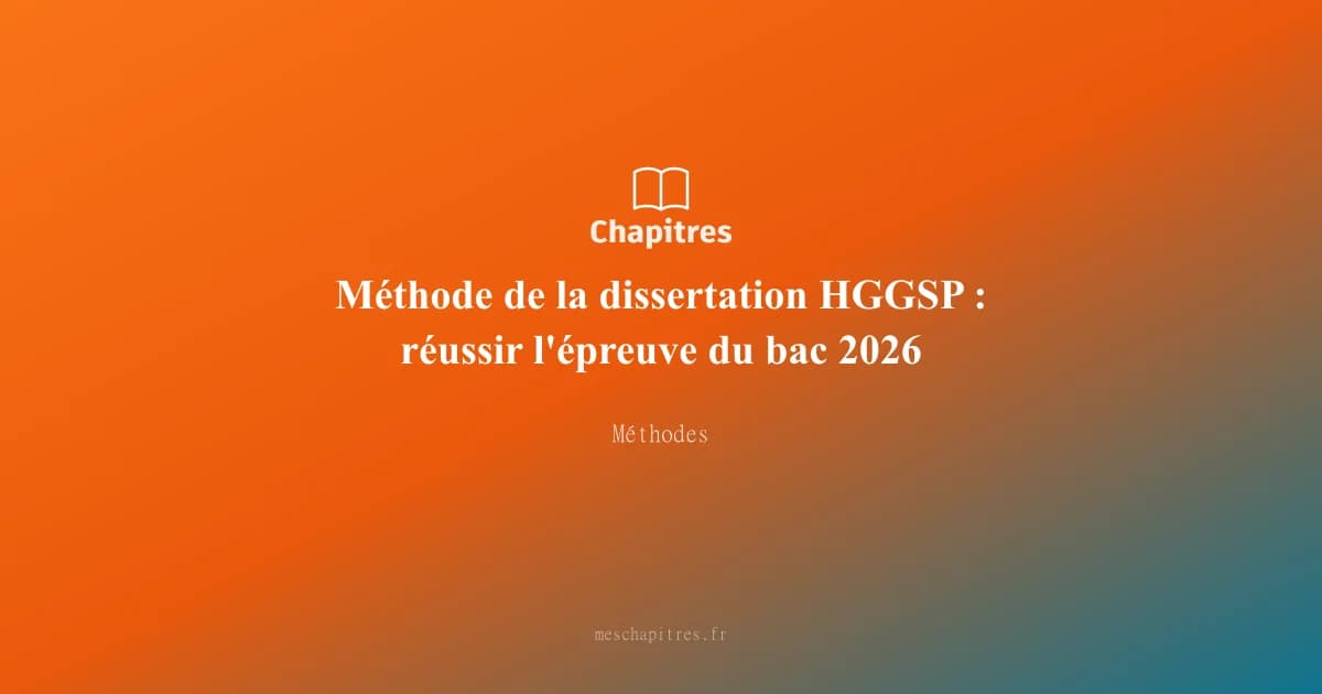 Méthode de la dissertation HGGSP : réussir l'épreuve du bac 2026